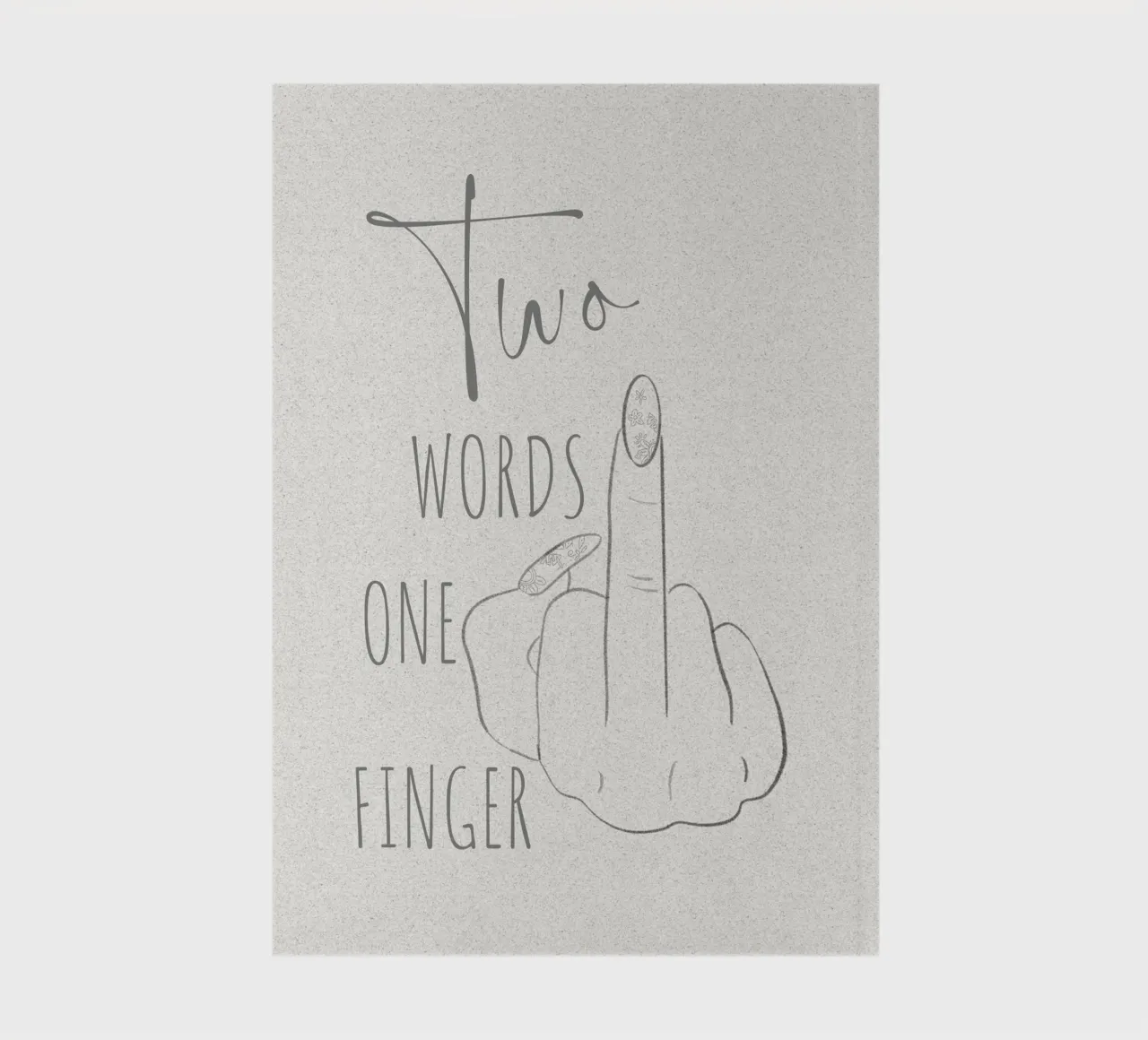 Deux mots, un doigt carnet de notes de ArtDesign by KBK