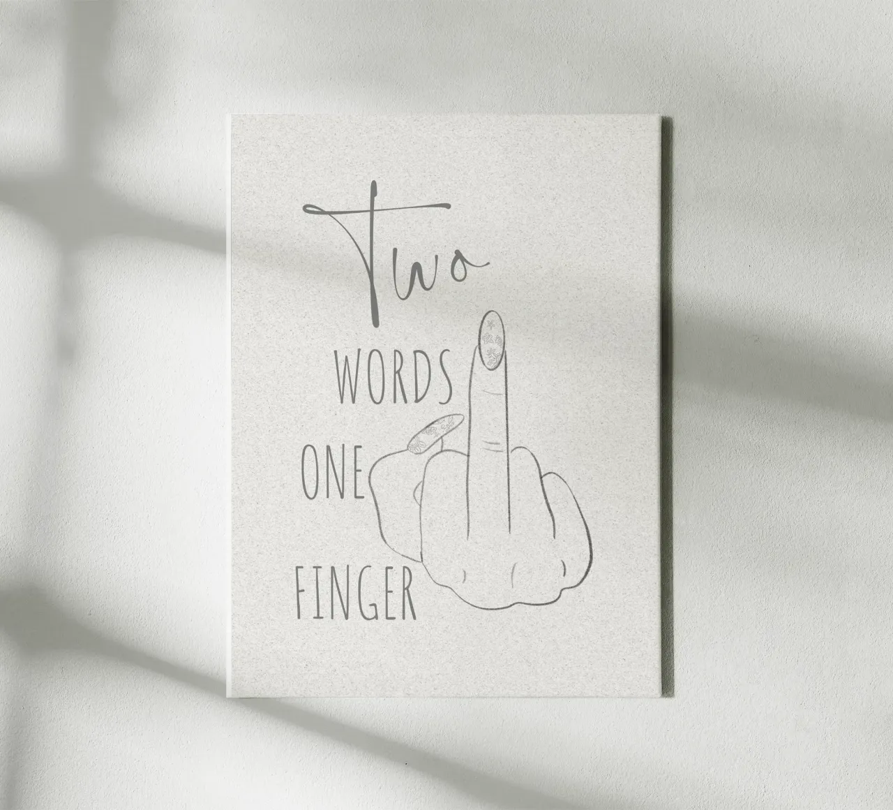 Twee woorden één vinger canvas met Baklijst van ArtDesign by KBK