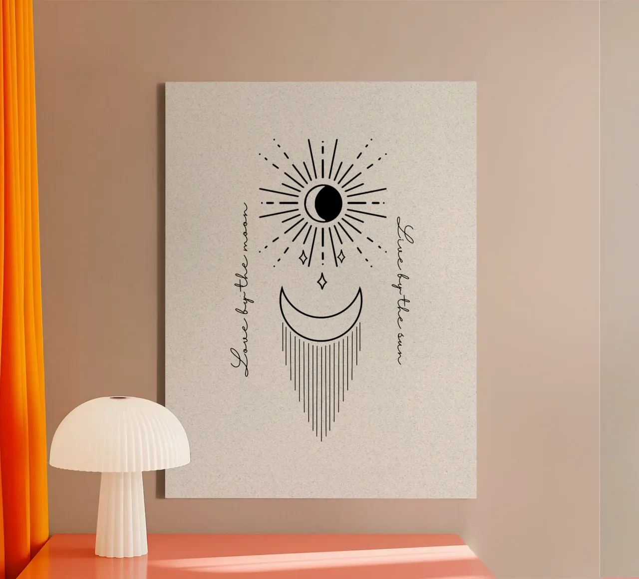 love by the moon live by the sun tela con Cornice a cassetta da ArtDesign by KBK