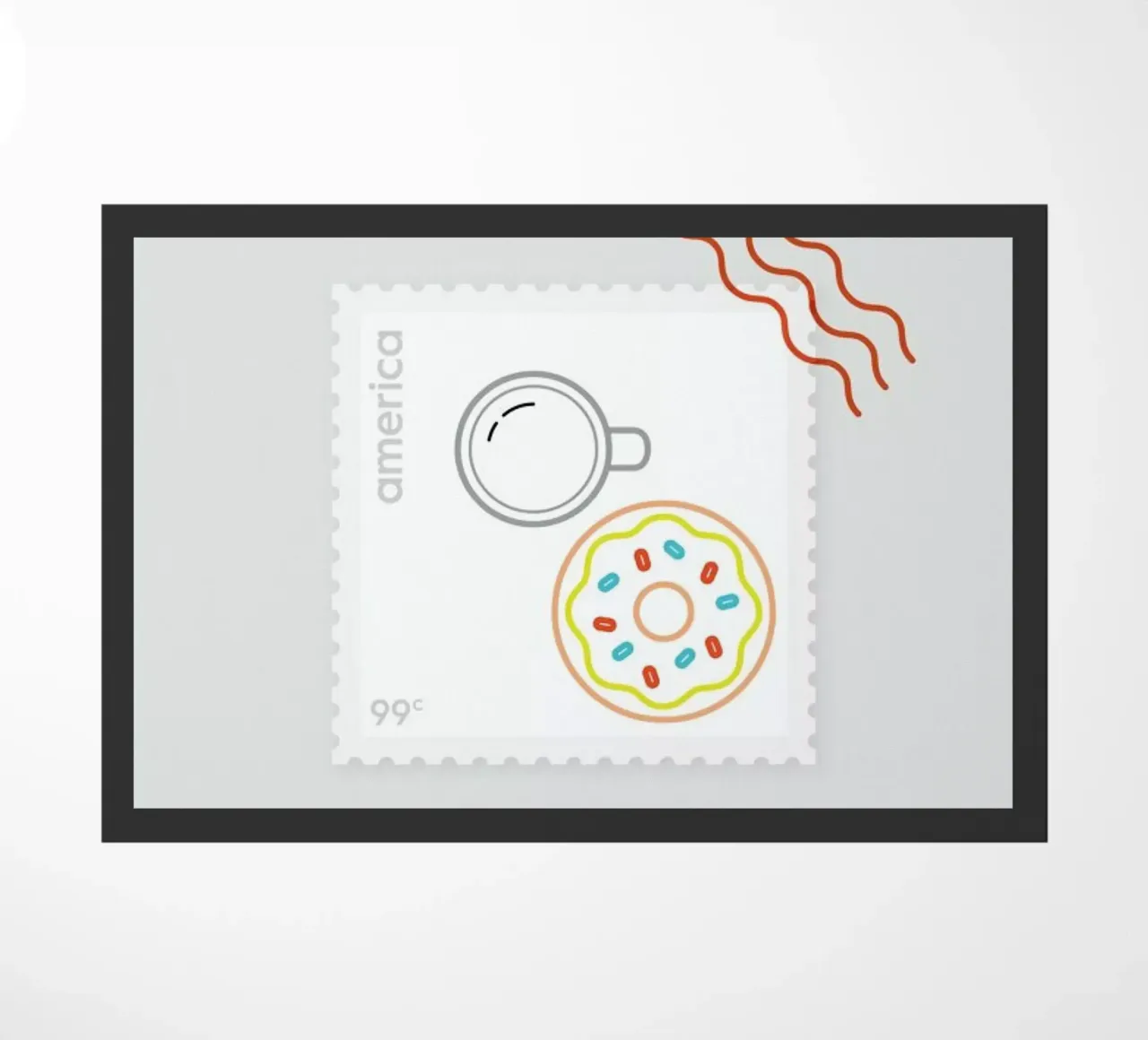 Doughnut Time doormat by Dean Smith