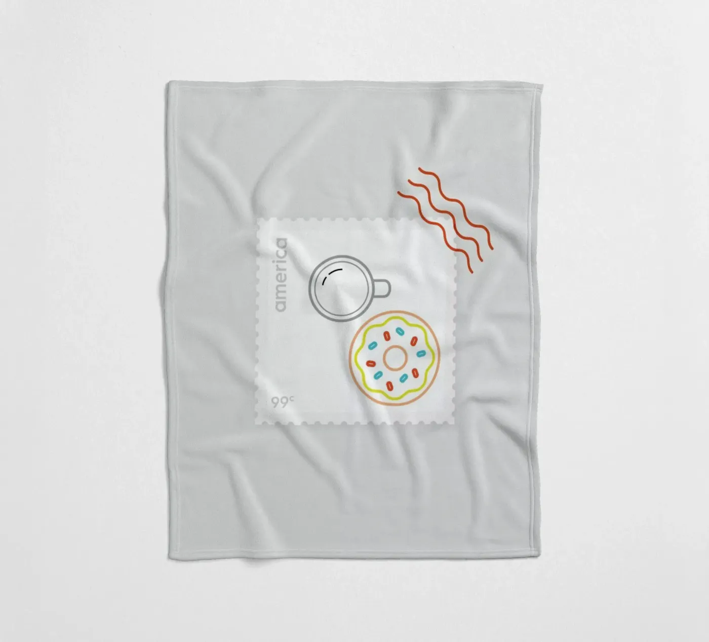 Doughnut Time fleecedeken van Dean Smith