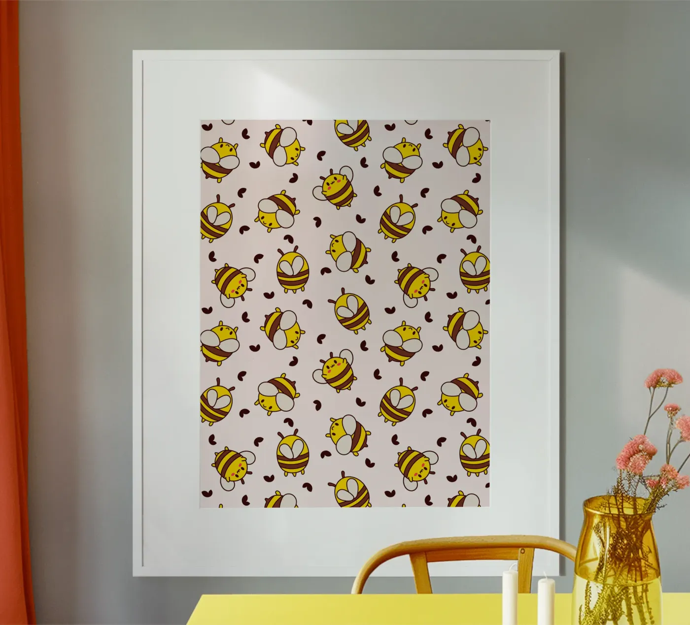 Kawaii bijen poster van Kiroiharu