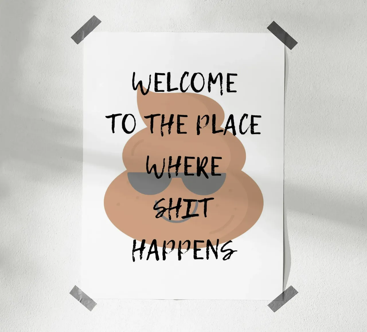 BIENVENUE À L'ENDROIT OÙ LES CHOSES SE PASSENT MAL poster de ArtDesign by KBK