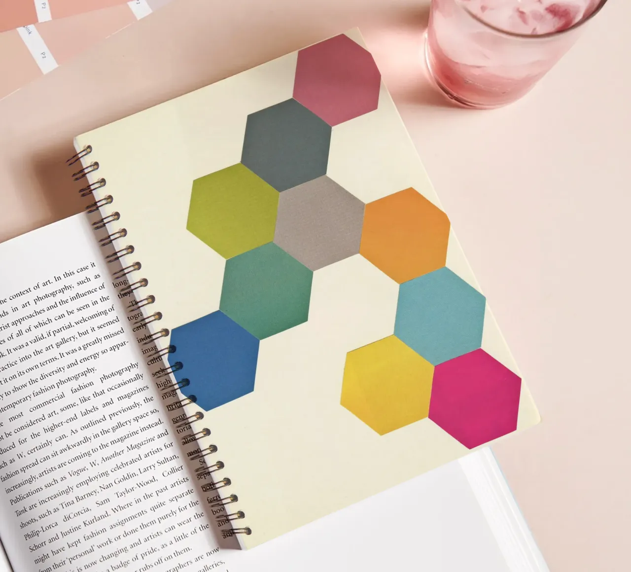 Honeycomb I spiral notebook by Cassia Beck Collage