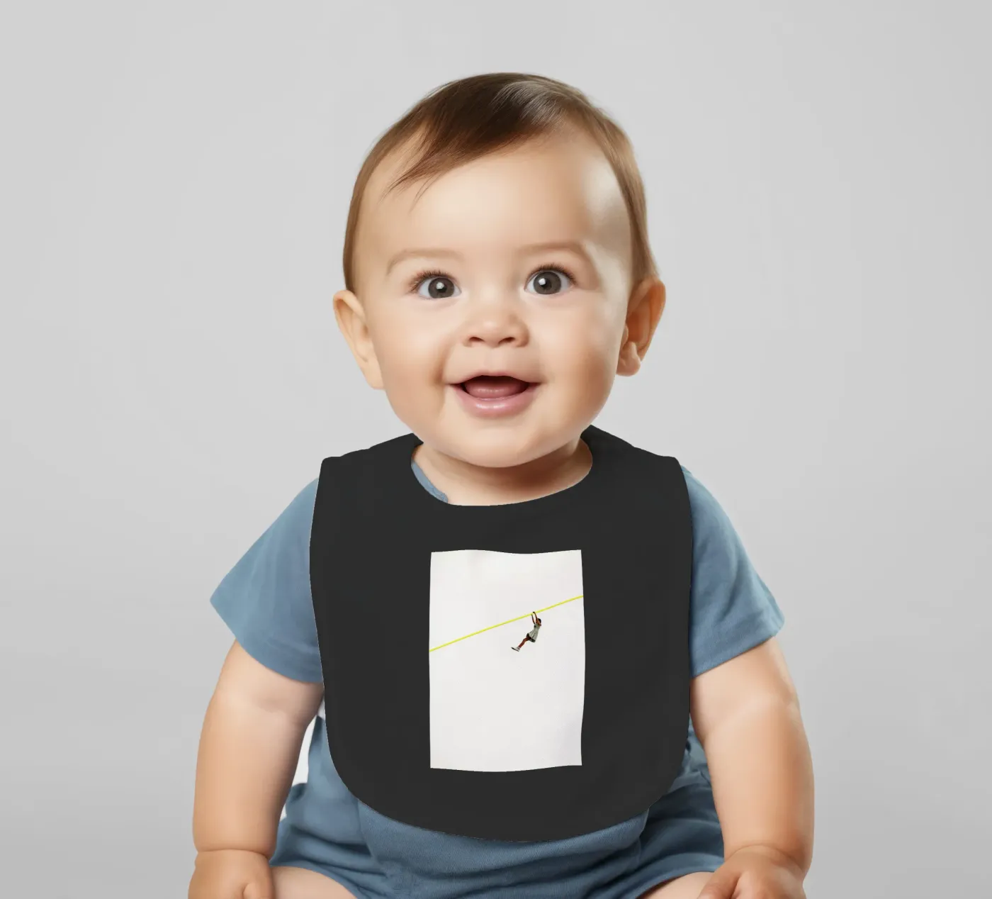 Zip Wire baby bib by Cassia Beck Collage
