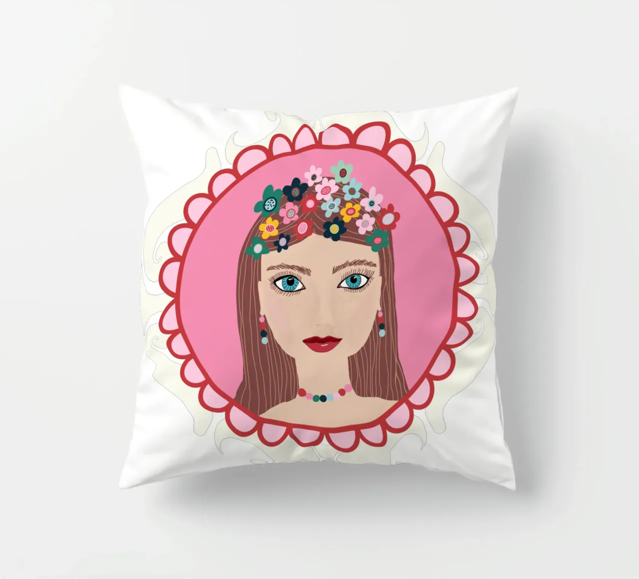 Im HERZEN Prinzessin weiss cuscino da Miris bunte Modewelt