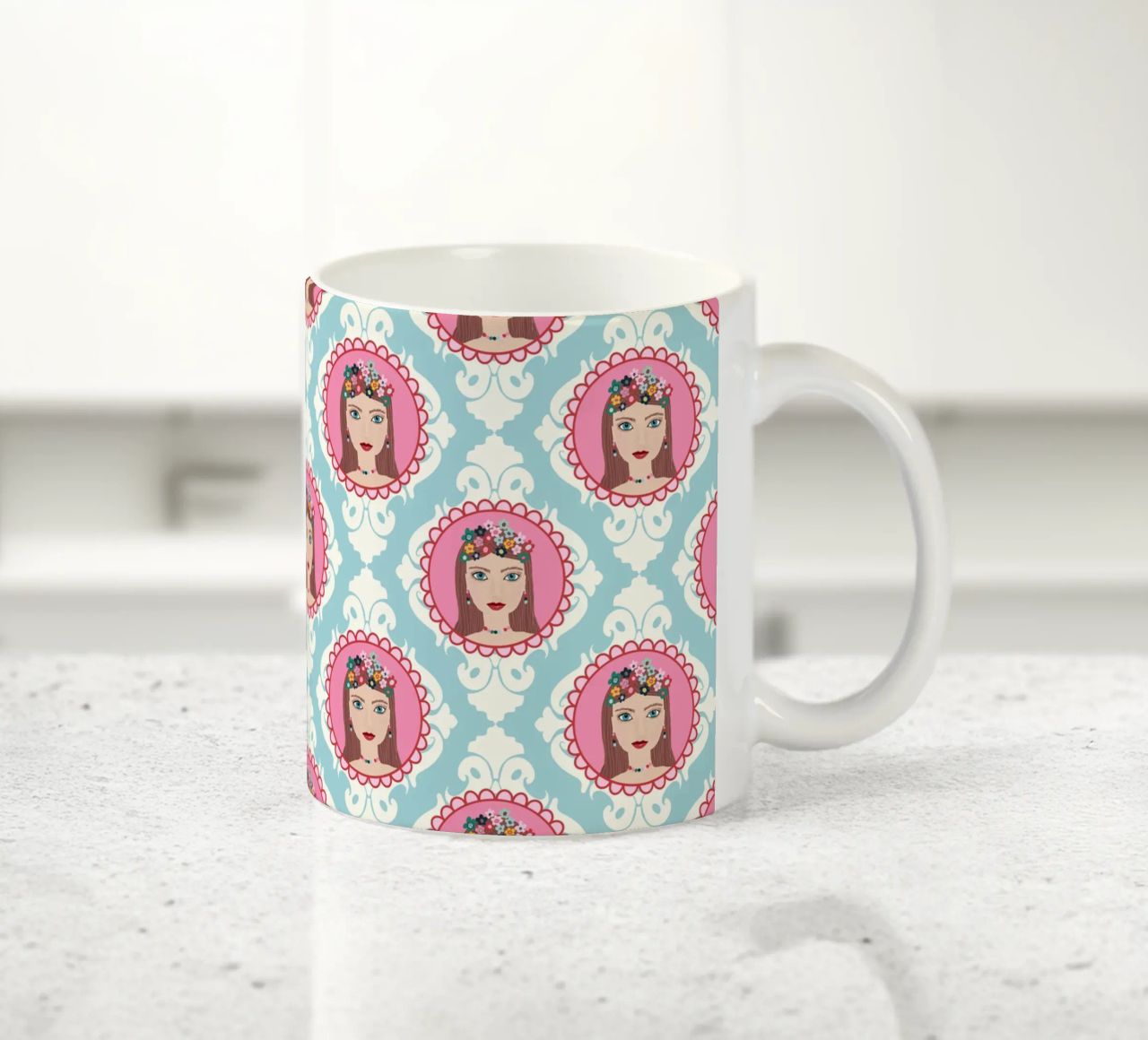Im Herzen Prinzessin  PATTERN taza de cerámica de Miris bunte Modewelt