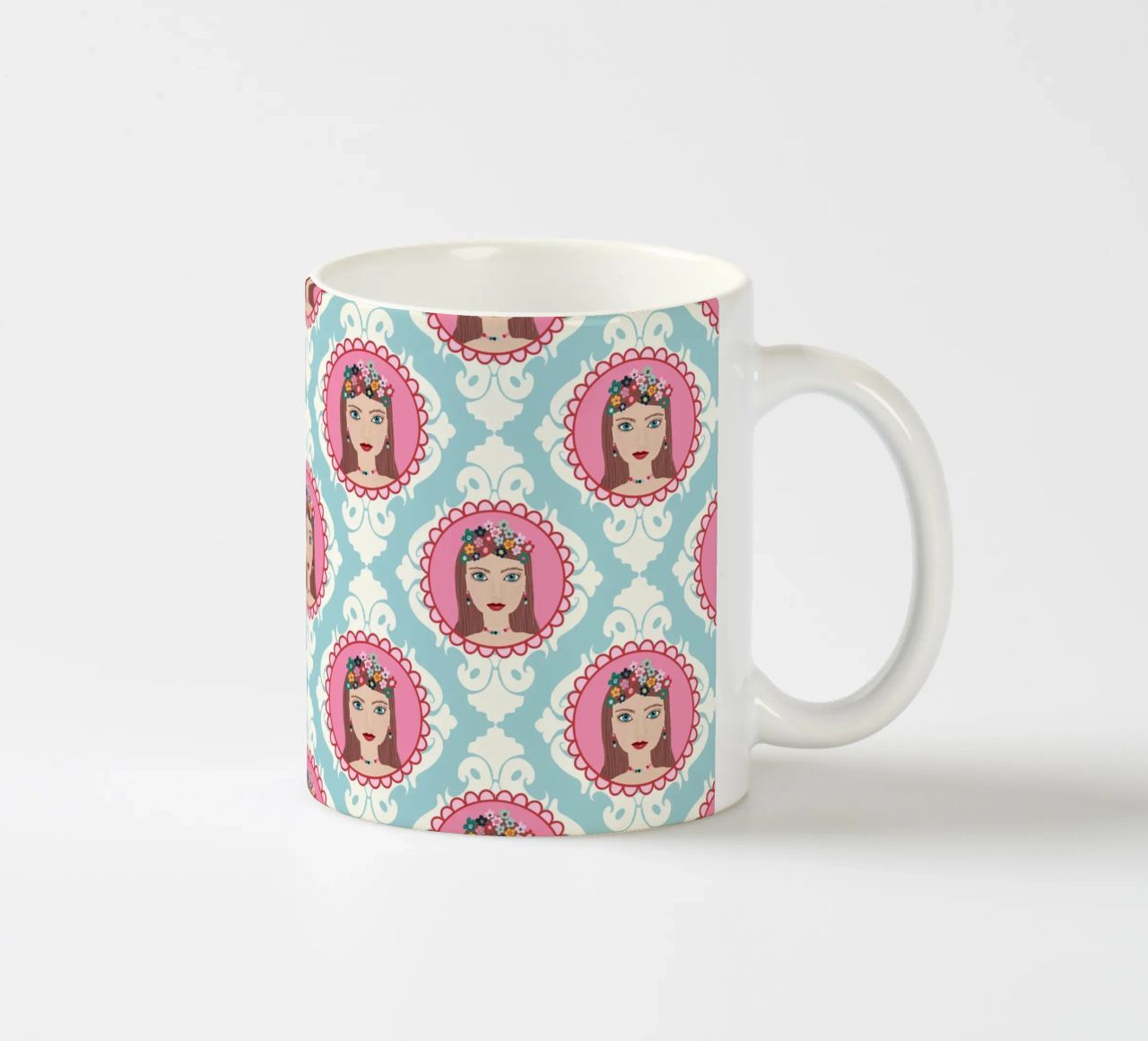 Im Herzen Prinzessin  PATTERN taza de cerámica de Miris bunte Modewelt