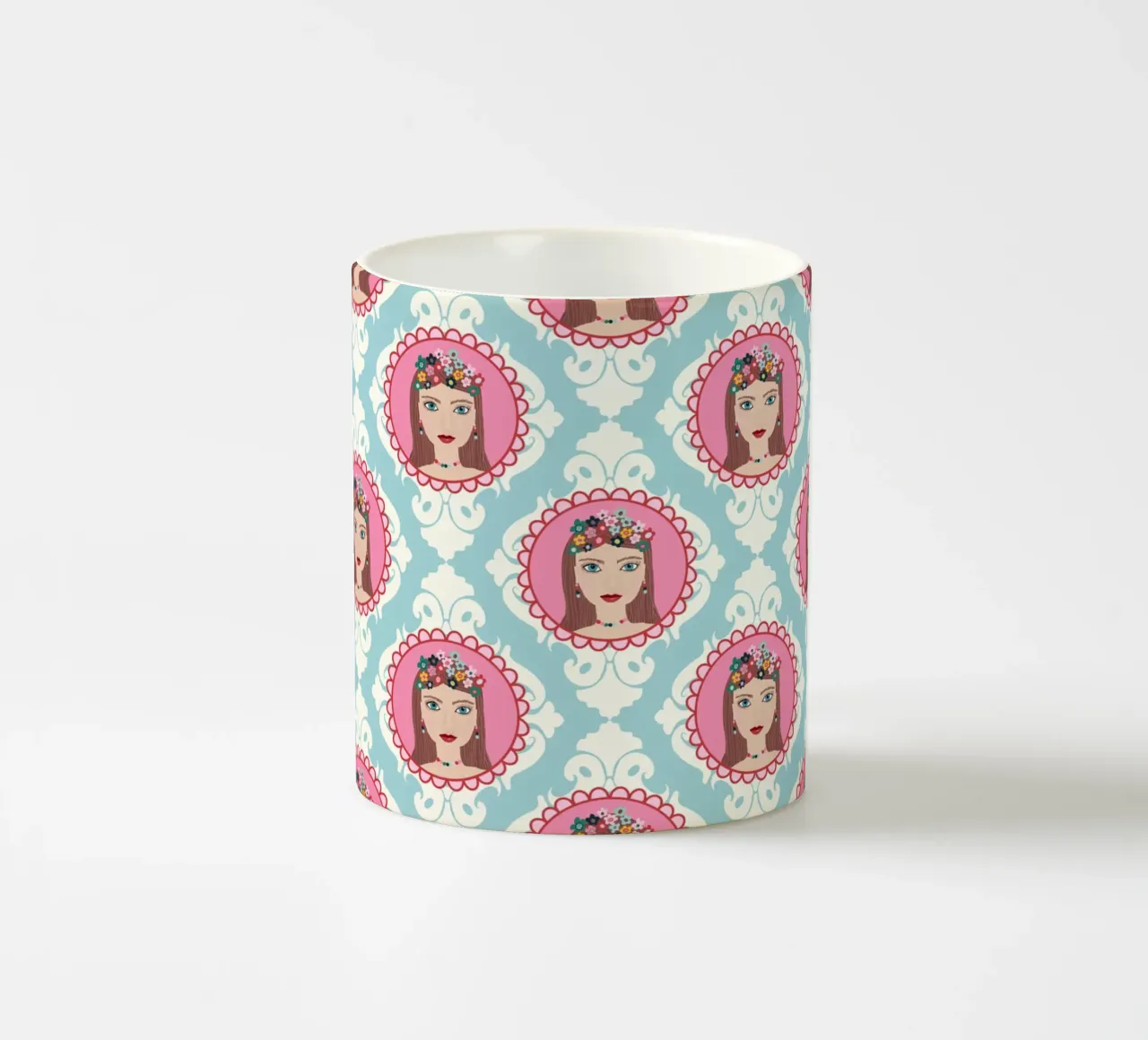 Im Herzen Prinzessin  PATTERN Keramik Tasse von Miris bunte Modewelt