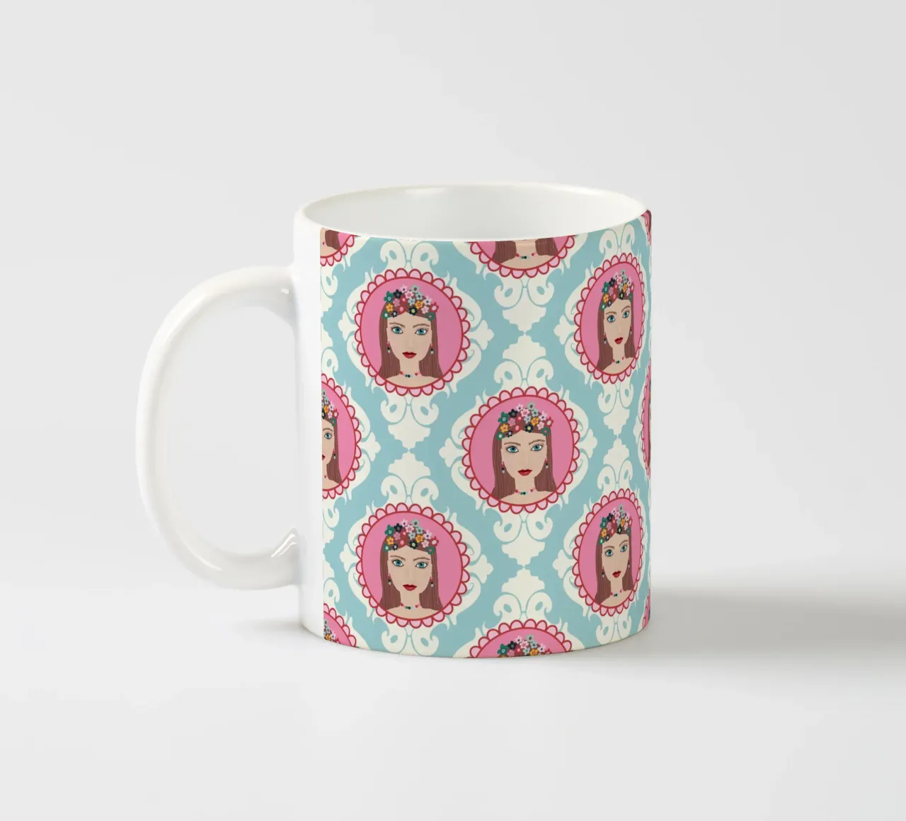 Im Herzen Prinzessin  PATTERN Keramik Tasse von Miris bunte Modewelt