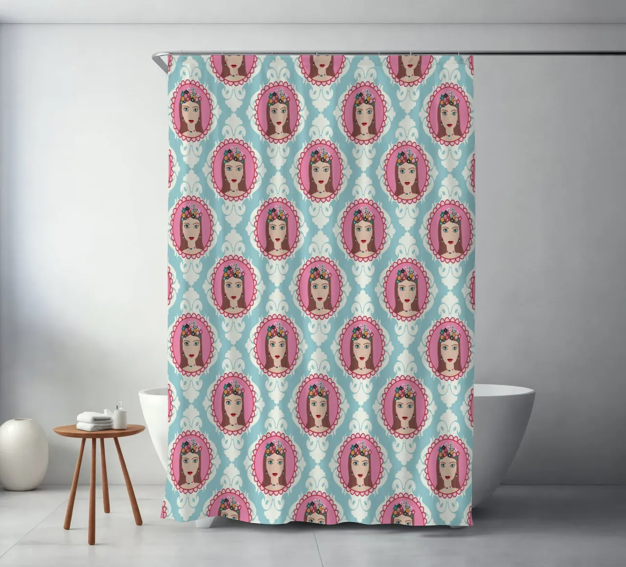 Im Herzen Prinzessin  PATTERN tenda da doccia da Miris bunte Modewelt