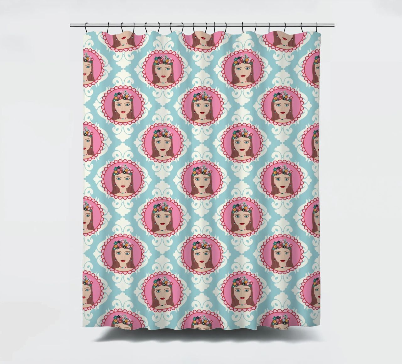Im Herzen Prinzessin  PATTERN cortina de baño de Miris bunte Modewelt