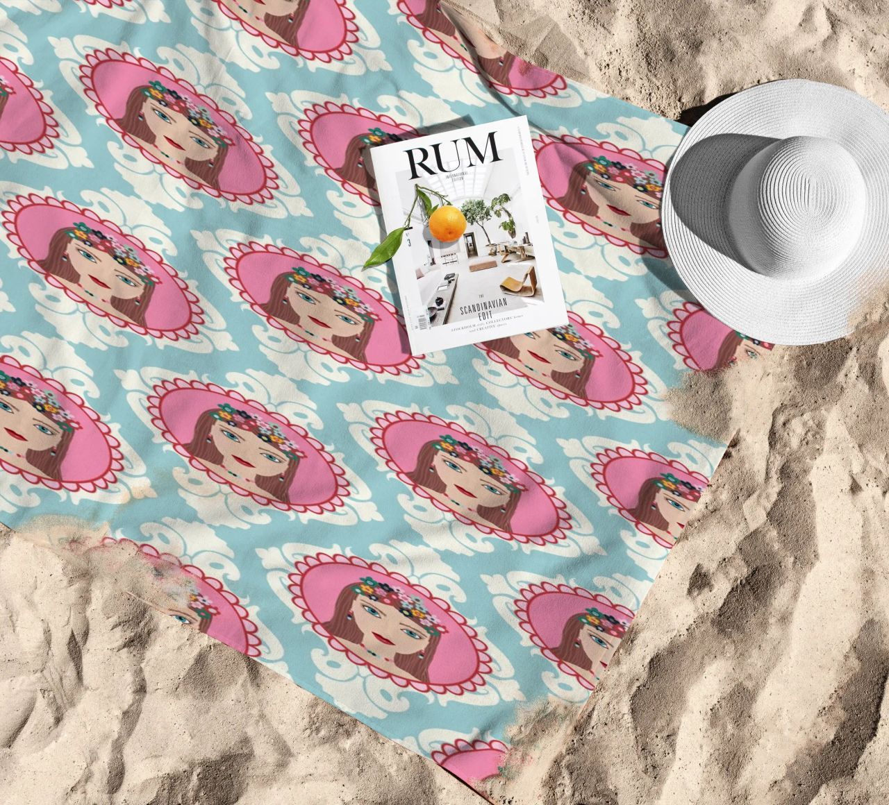 Im Herzen Prinzessin  PATTERN toalla de playa de Miris bunte Modewelt