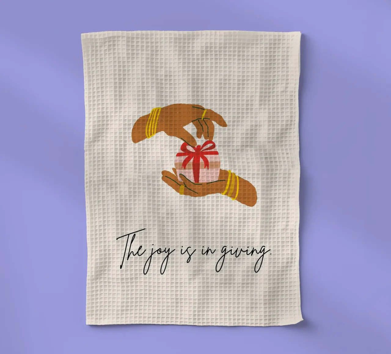 The joy is in giving. canovaccio da cucina da designsbysophia