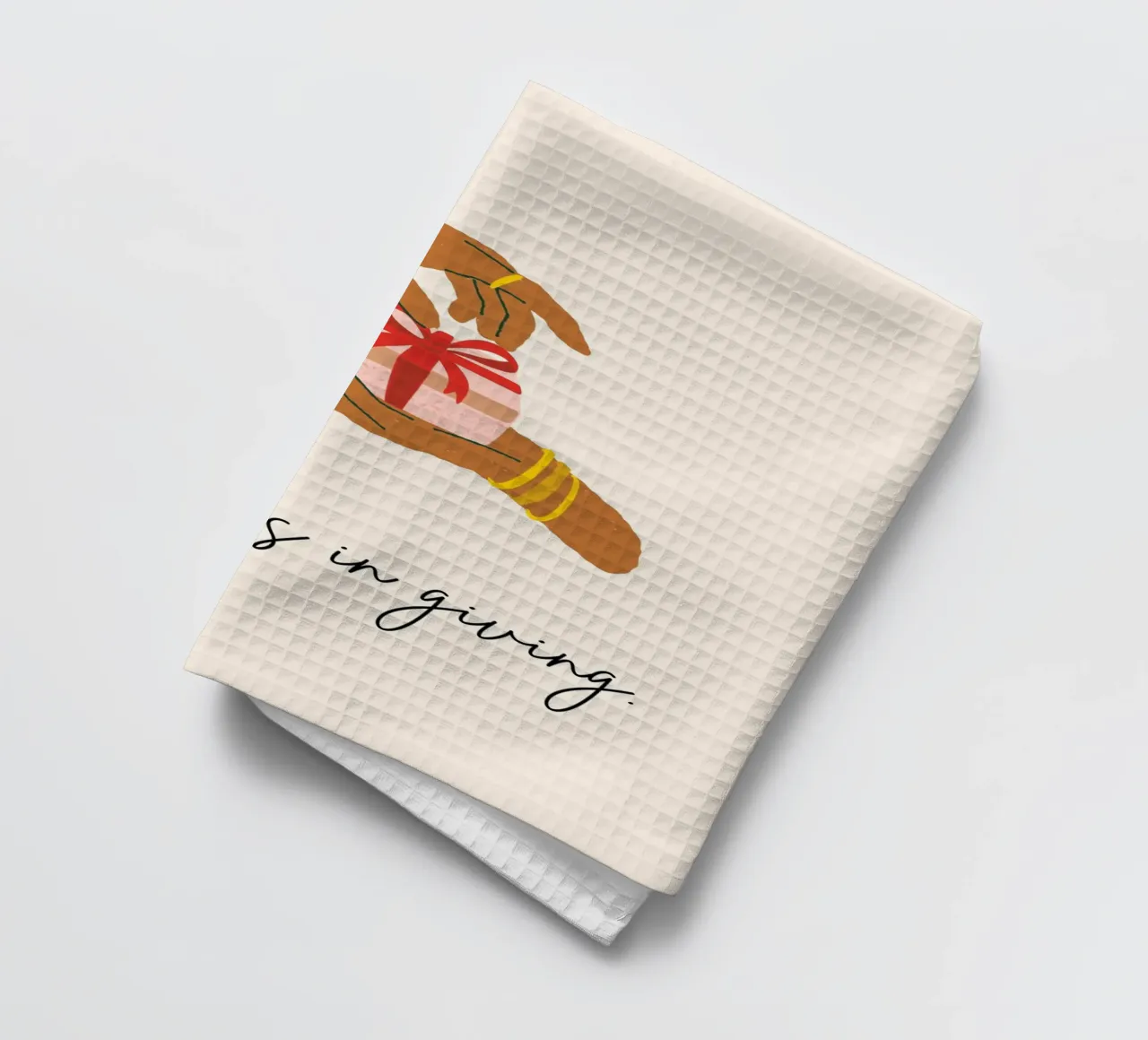 The joy is in giving. canovaccio da cucina da designsbysophia