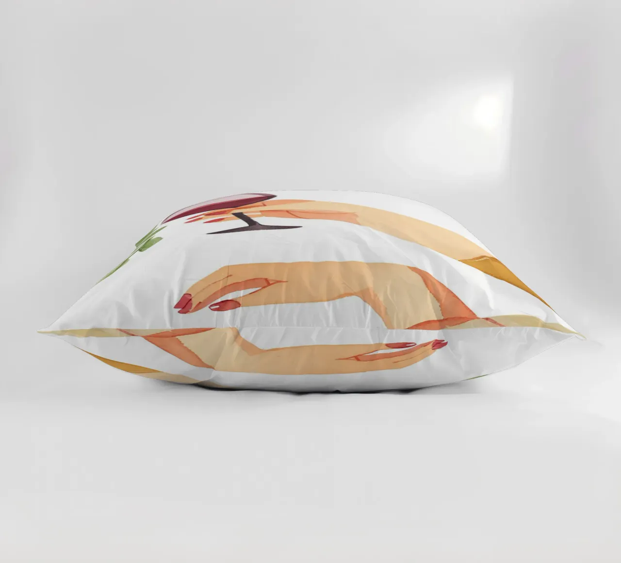 Weinglas decorative cushion by designsbysophia