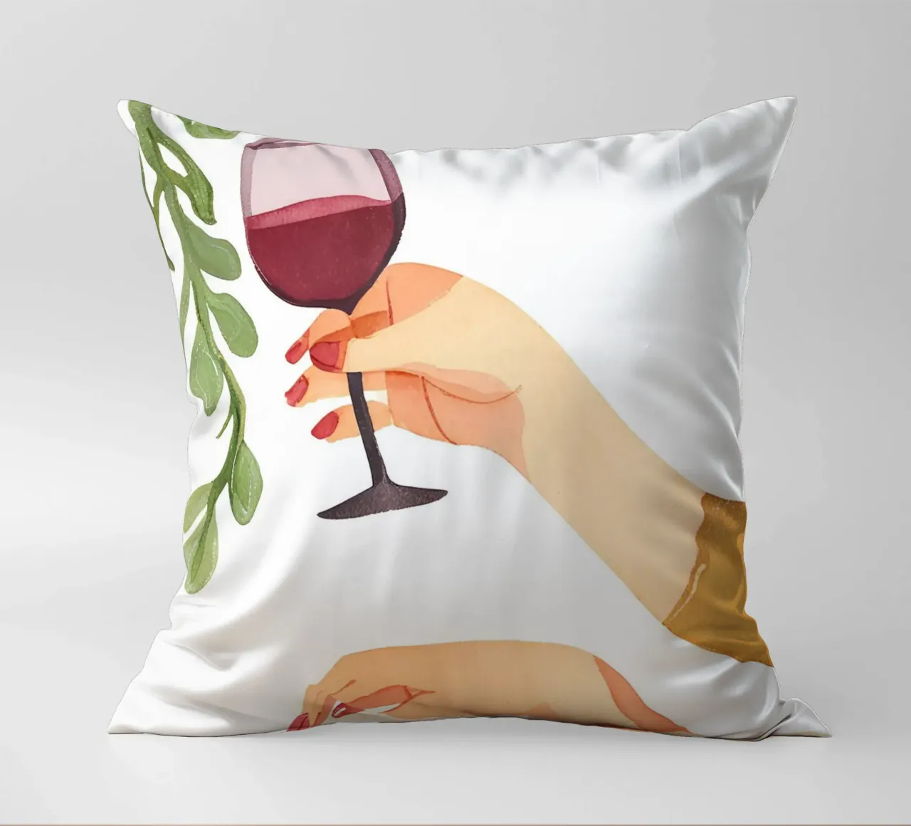 Weinglas decorative cushion by designsbysophia