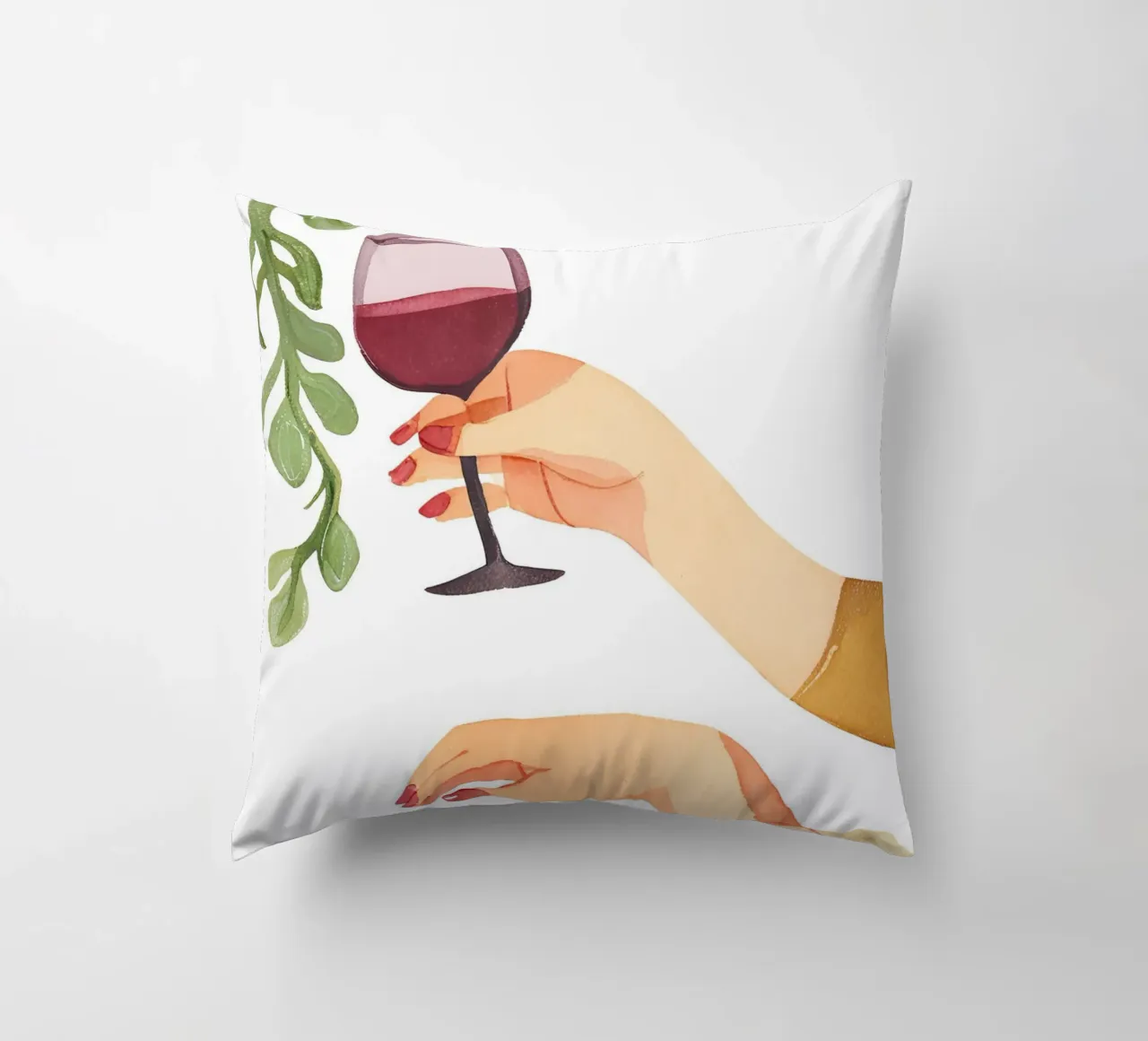 Weinglas decorative cushion by designsbysophia