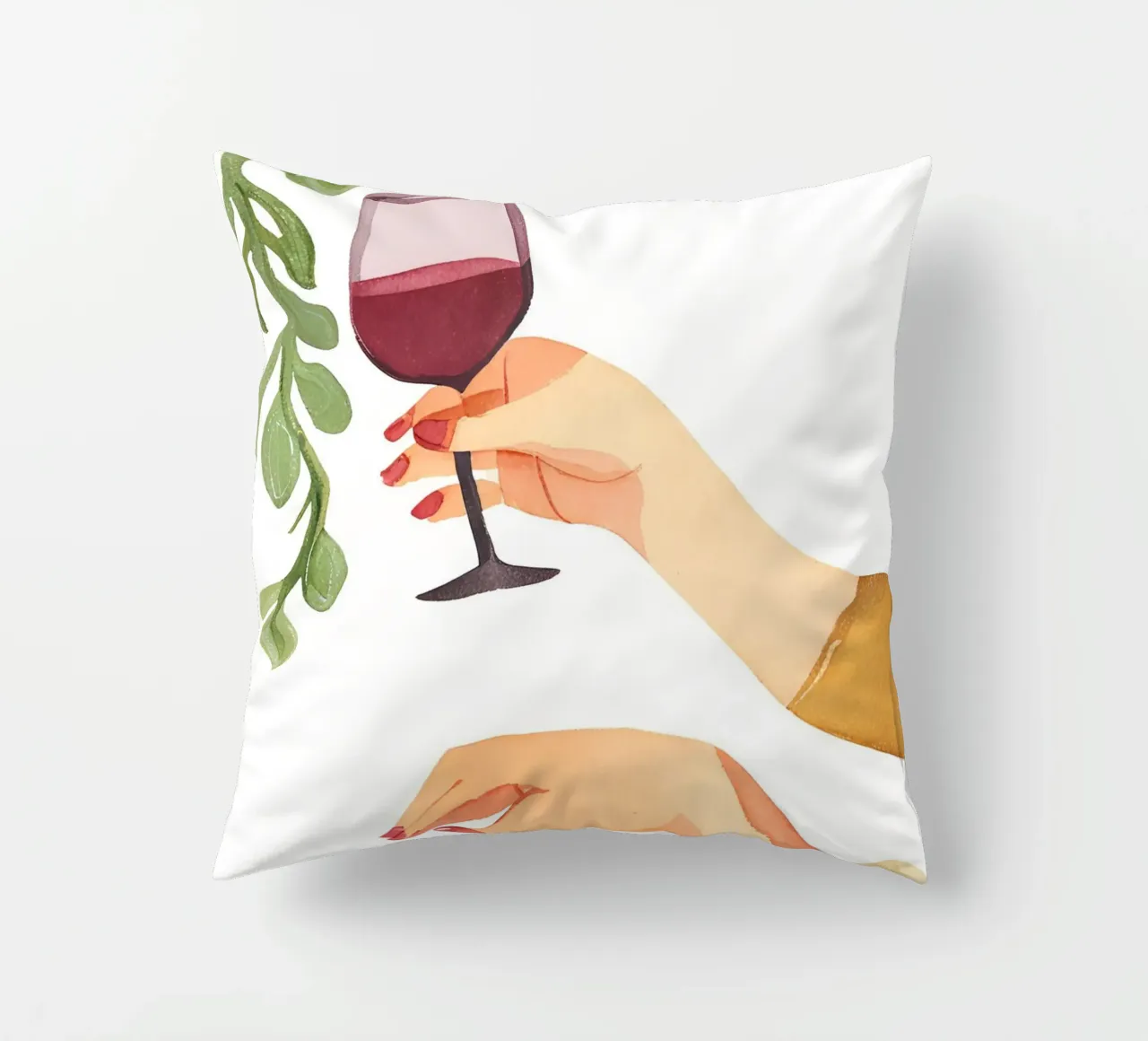 Weinglas decorative cushion by designsbysophia