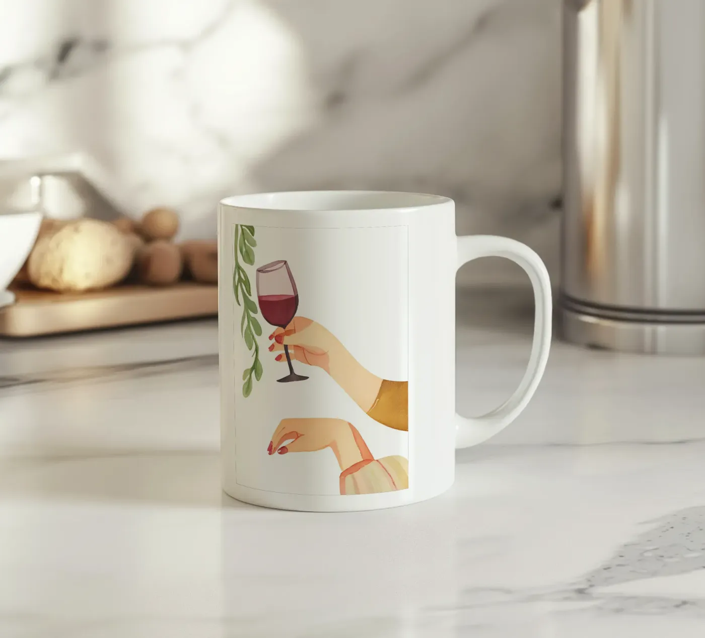Weinglas ceramic mug by designsbysophia