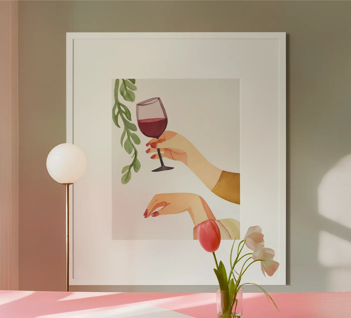 Weinglas Poster von designsbysophia