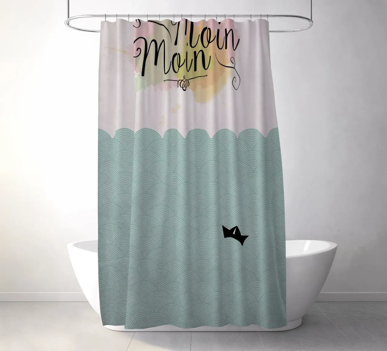 Moin Moin x shower curtain by Amy & Kurt