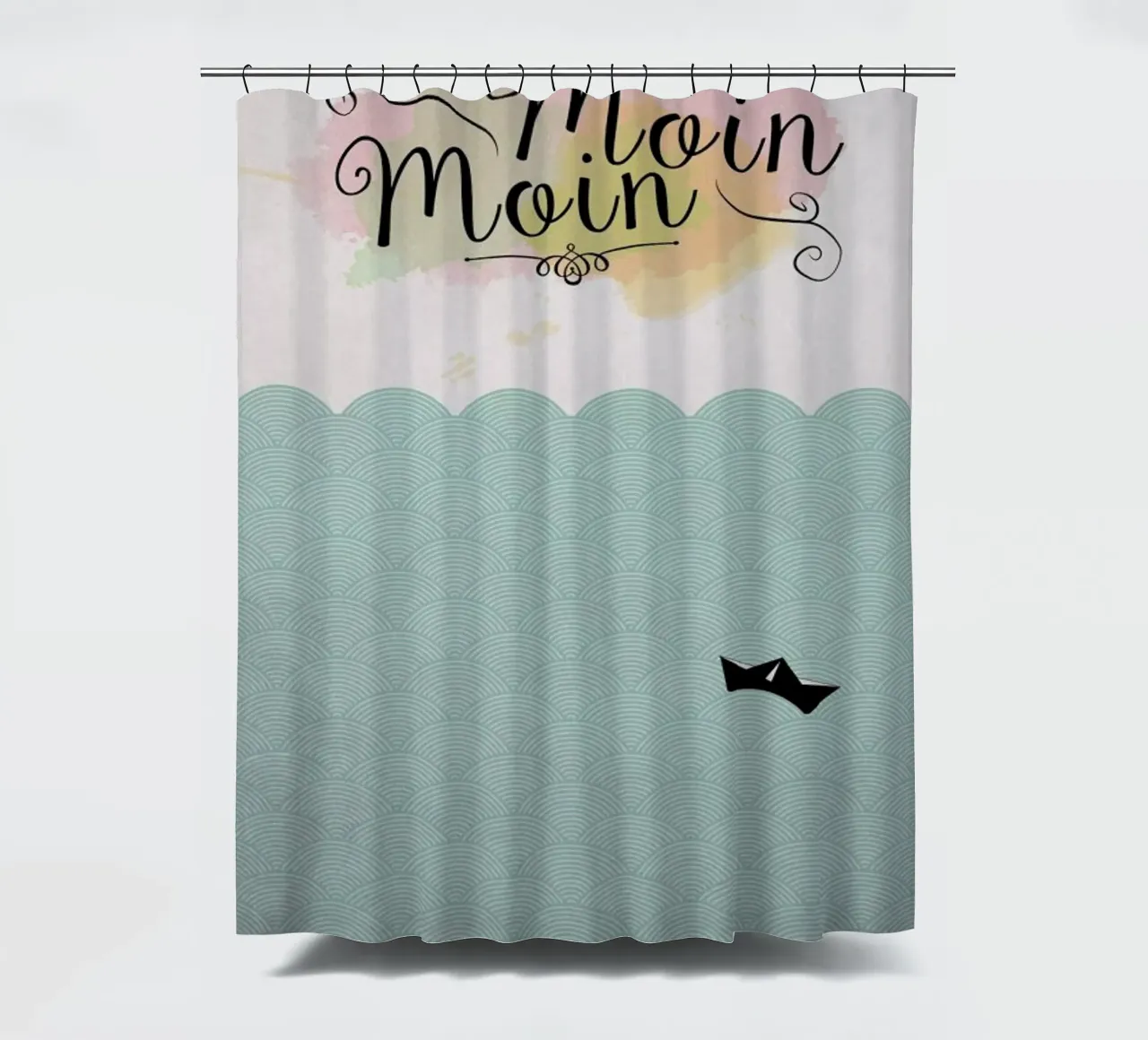Moin Moin x cortina de baño de Amy & Kurt