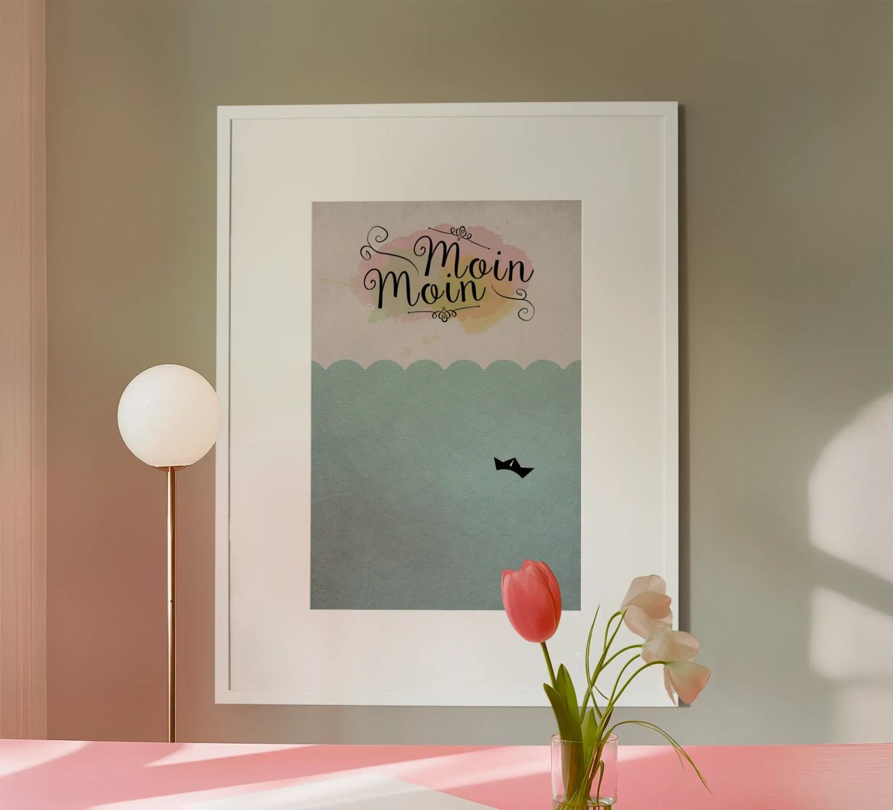 Moin Moin x poster con telaio in alluminio da Amy & Kurt