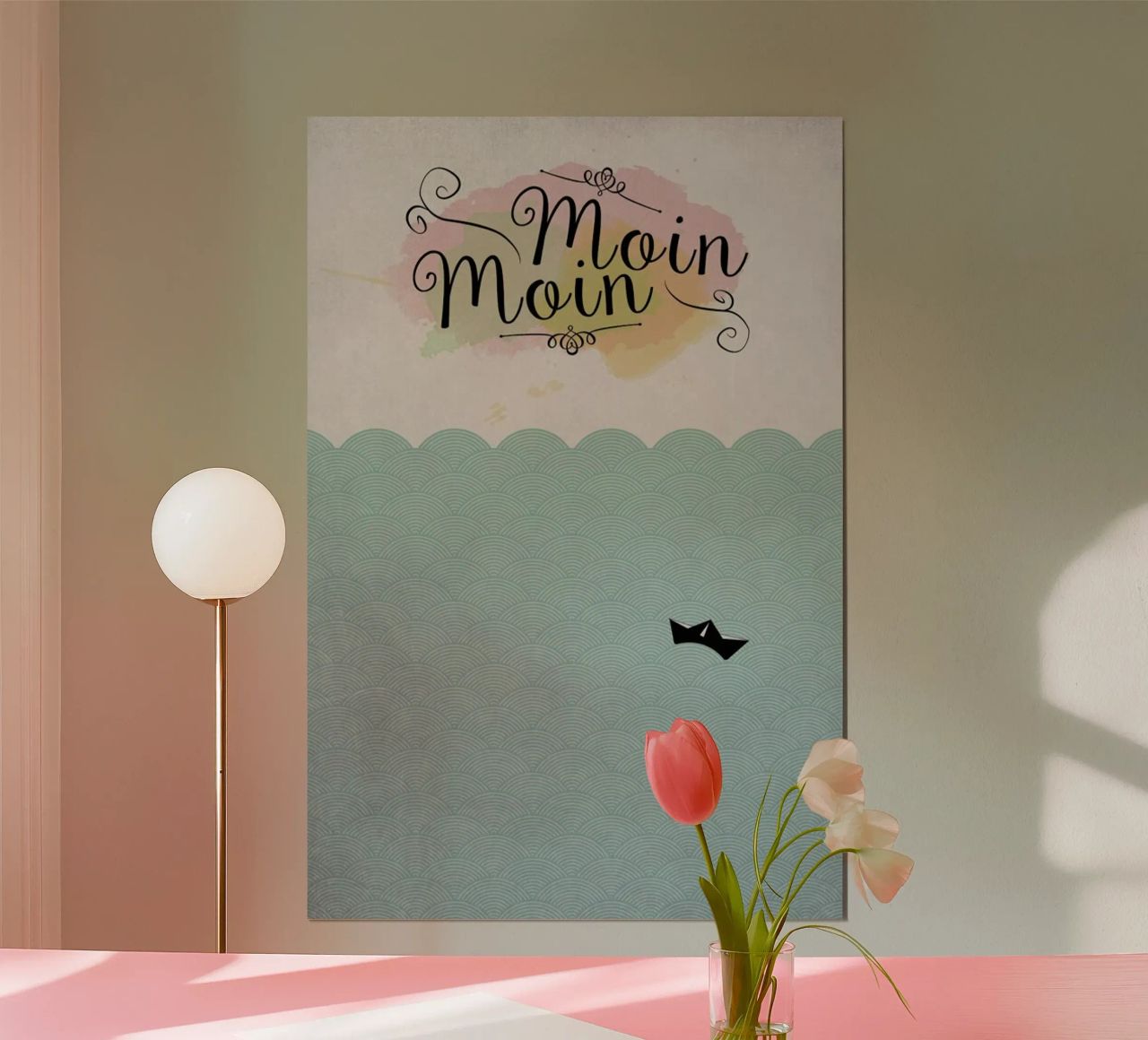 Moin Moin x poster con telaio in alluminio da Amy & Kurt