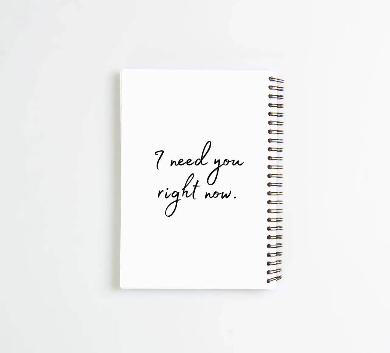 I need you right now notitieboek met spiraal van designsbysophia