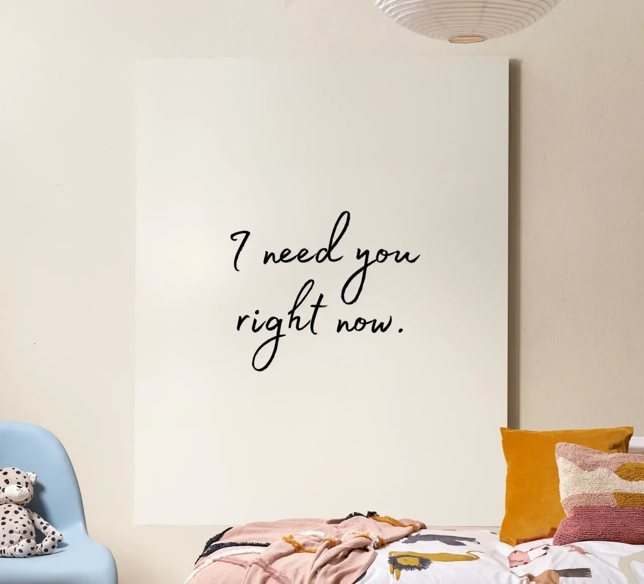 I need you right now tela con Cornice a cassetta da designsbysophia