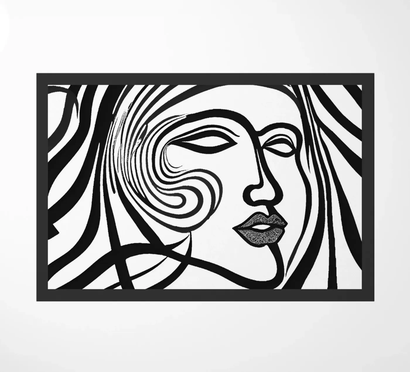 Frauengesicht deurmat van designsbysophia