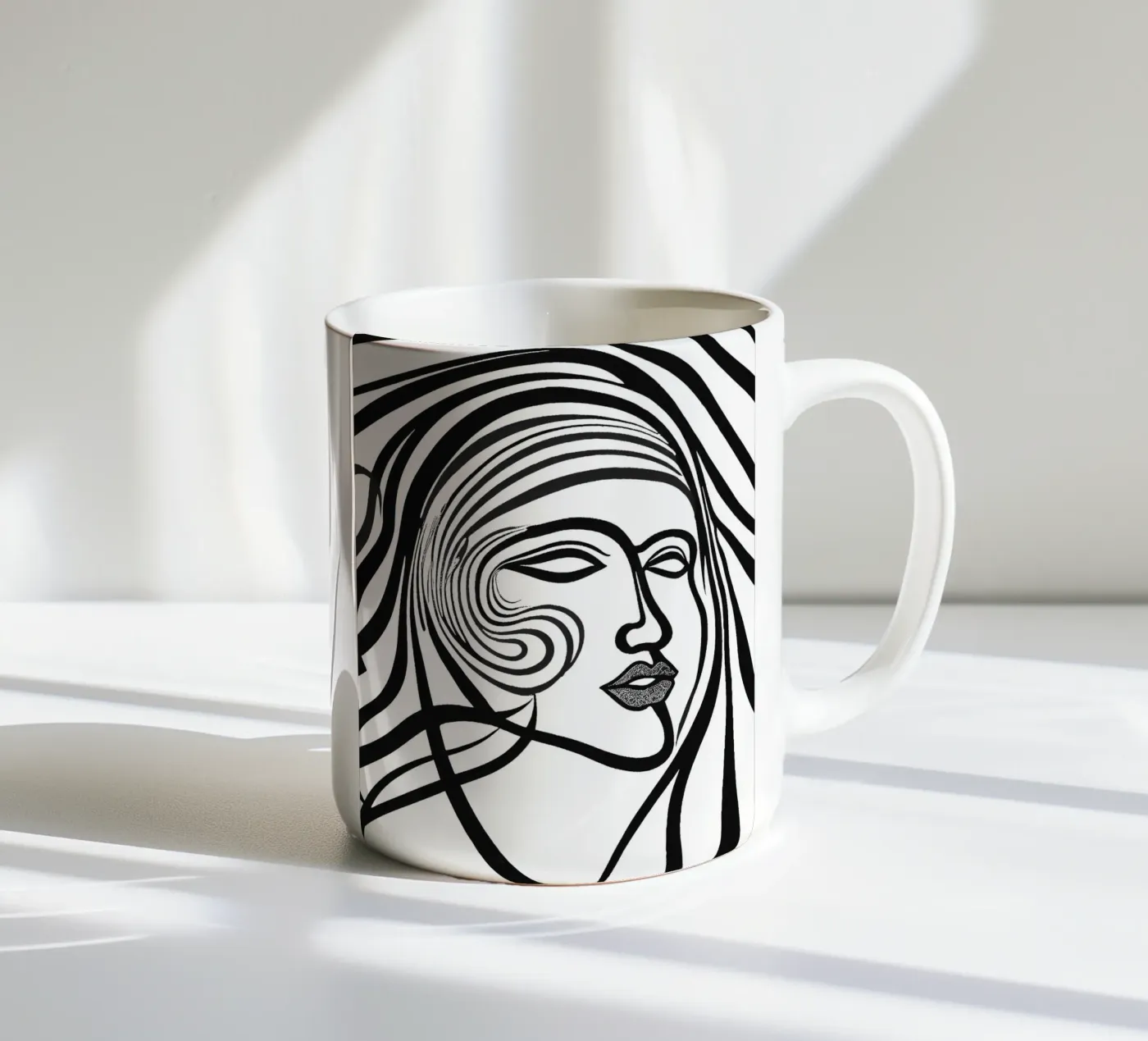 Frauengesicht ceramic mug by designsbysophia