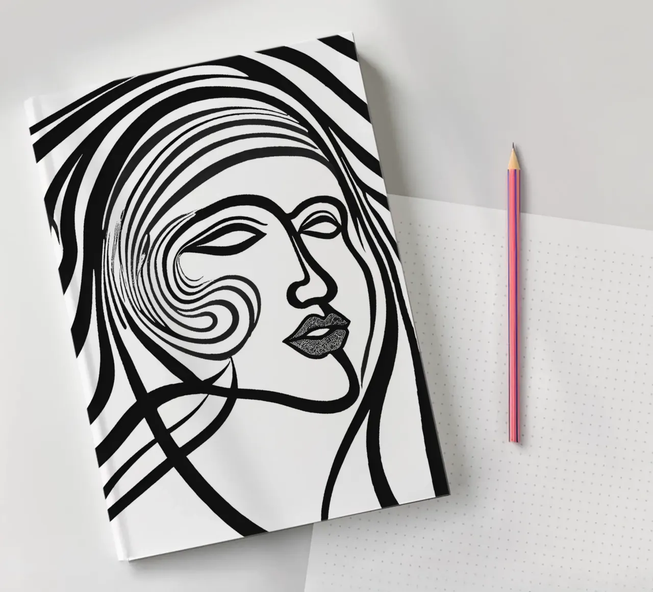 Frauengesicht notebook by designsbysophia