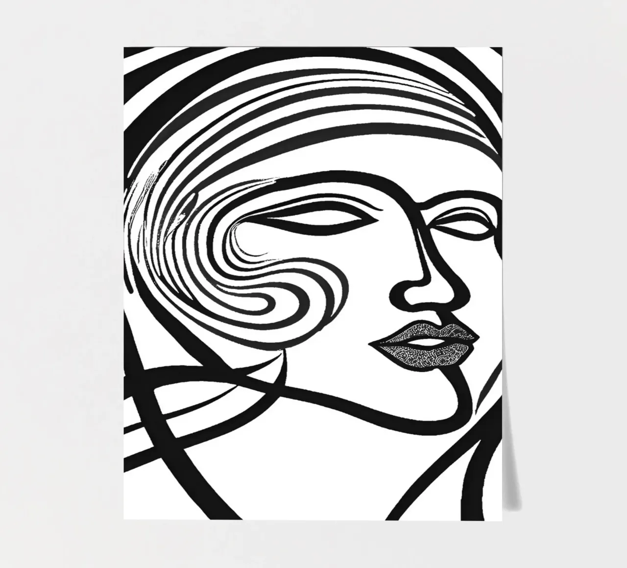 Frauengesicht Stickerbogen von designsbysophia