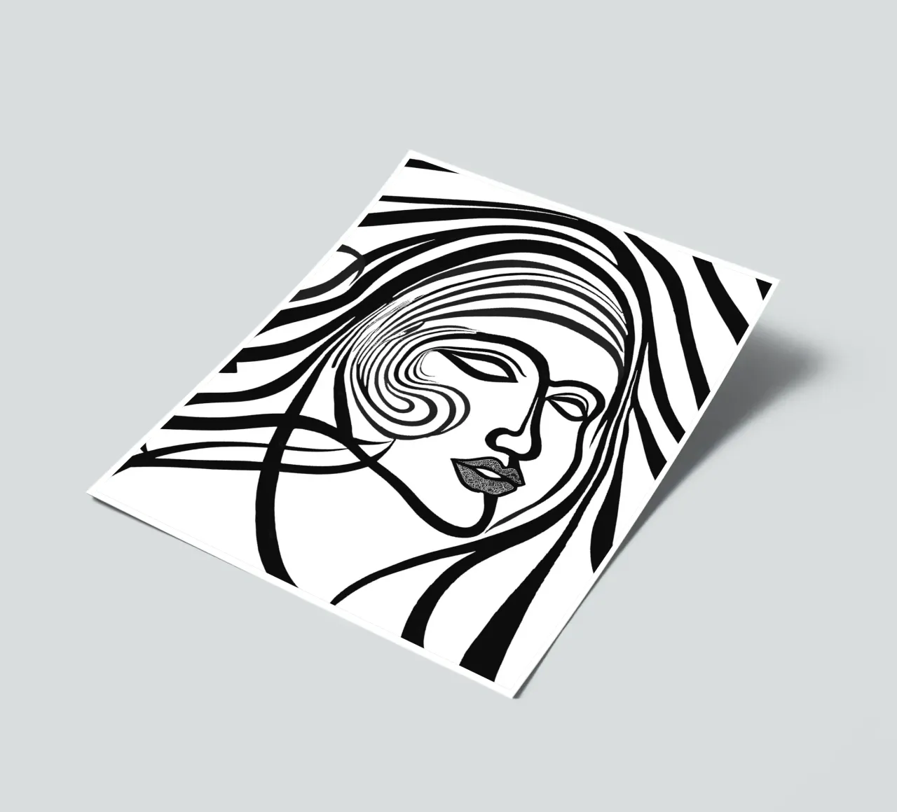 Frauengesicht Stickerbogen von designsbysophia