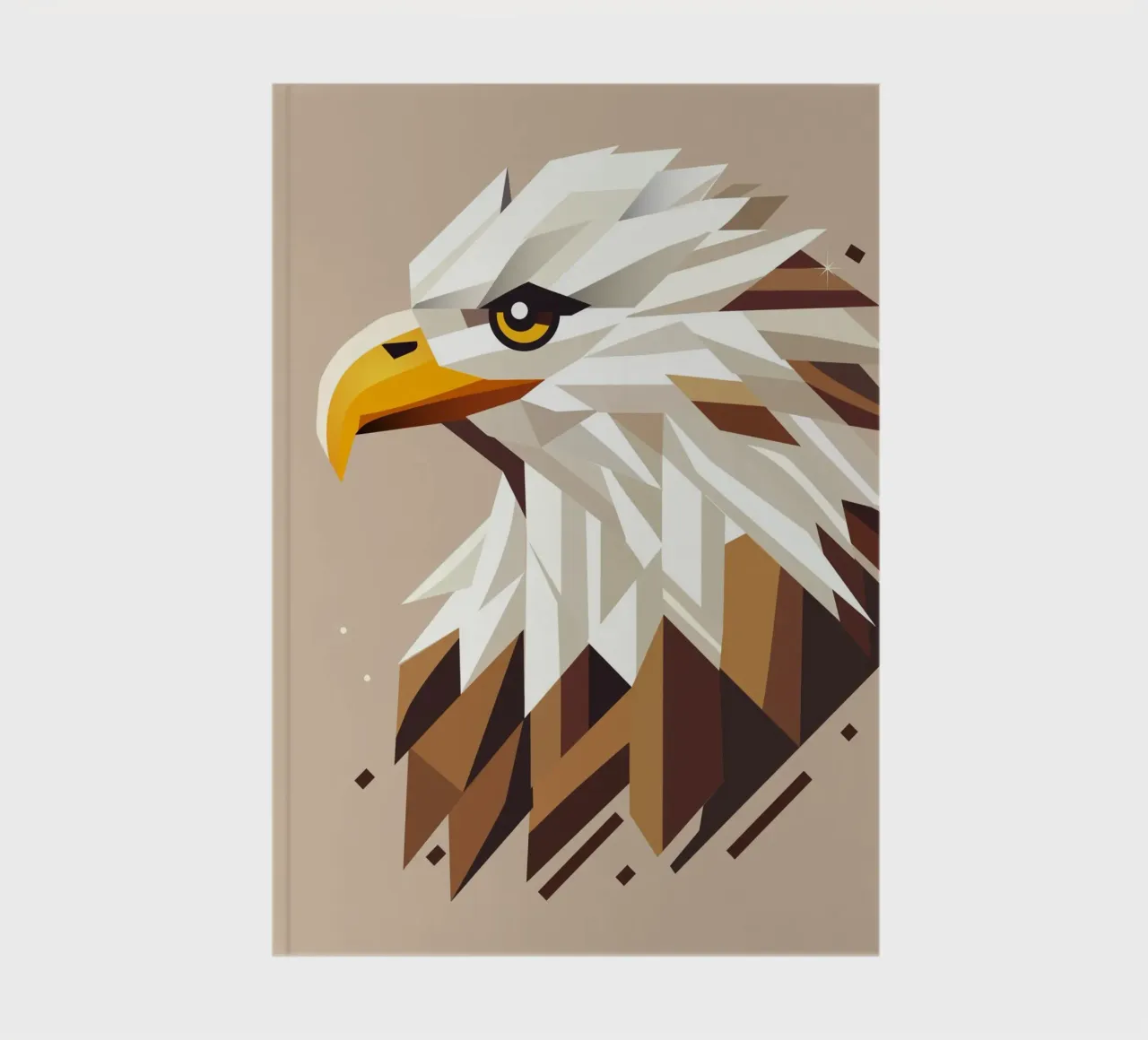 Geometric bald eagle - symbol of strength notebook by namosh