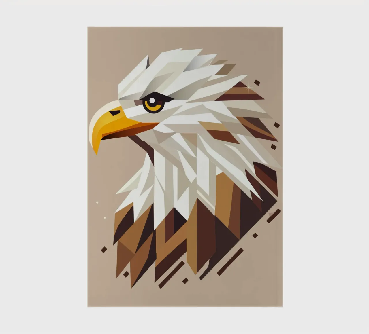 Geometric bald eagle - symbol of strength notebook by namosh
