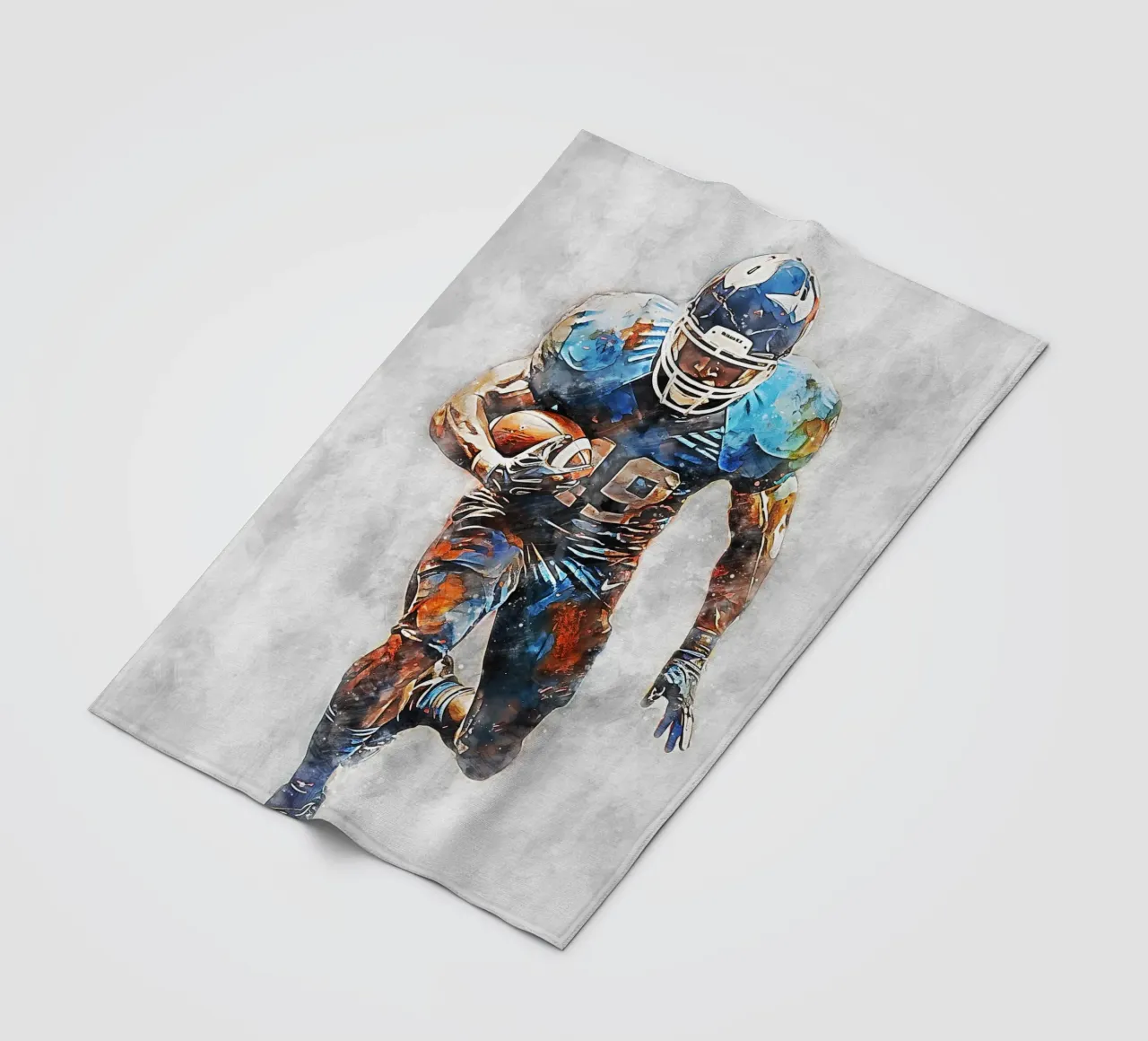 American Football Color Gray D coperta in pile da Mateo