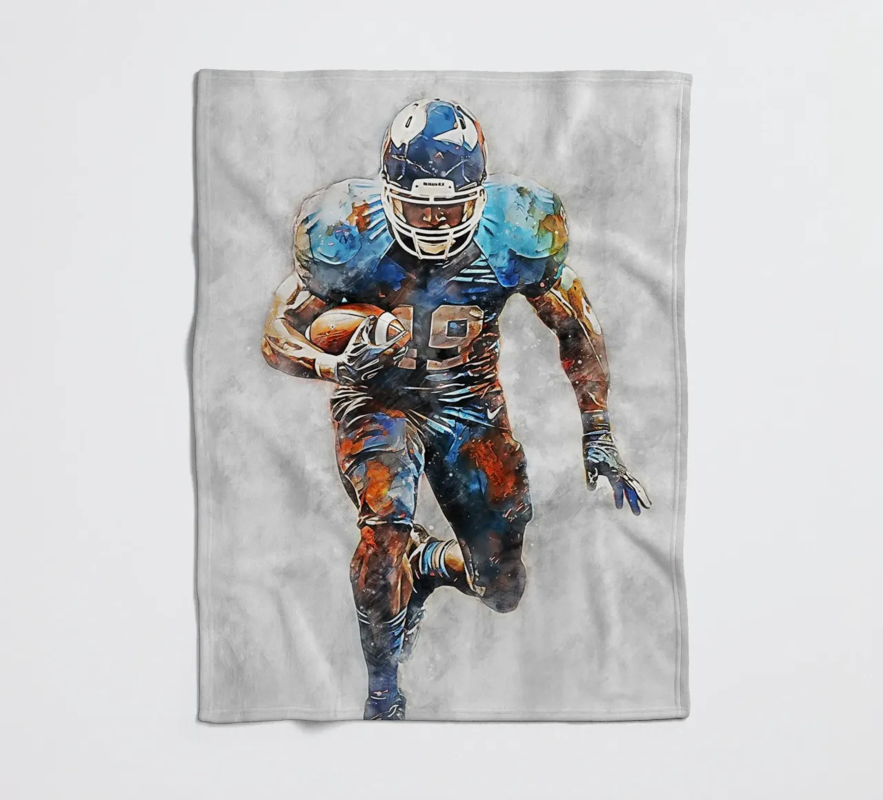 American Football Color Gray D coperta in pile da Mateo