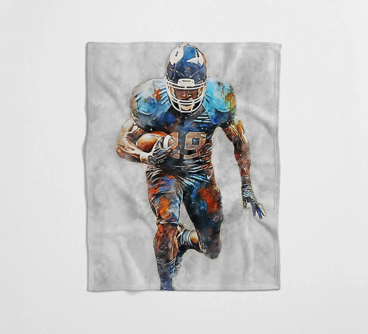 American Football Color Gray D coperta in pile da Mateo