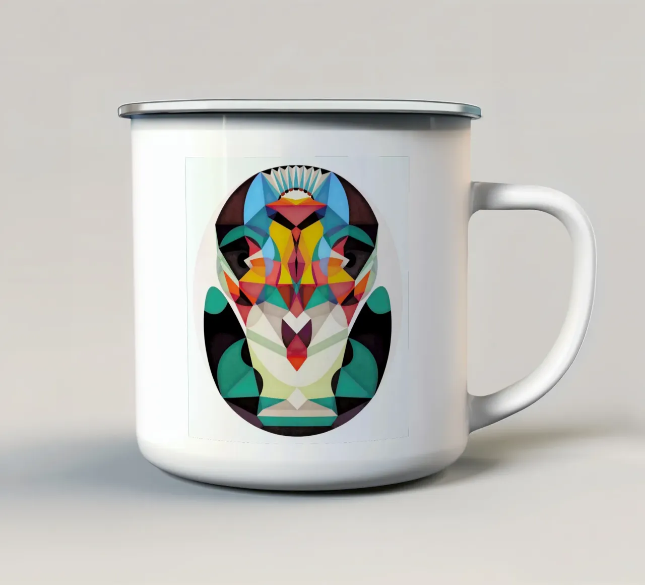 Not Right But Right Emaille Tasse von lovely lines