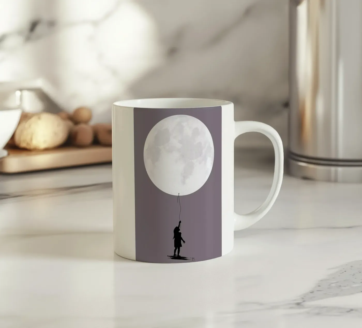 Moonballoon ceramic mug by Amy & Kurt
