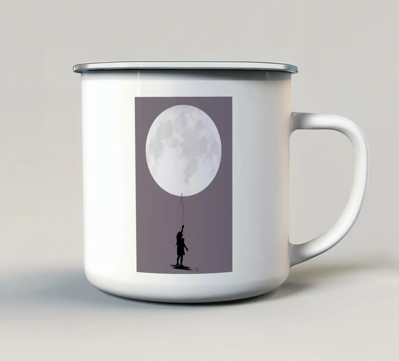 Moonballoon taza de esmalte de Amy & Kurt