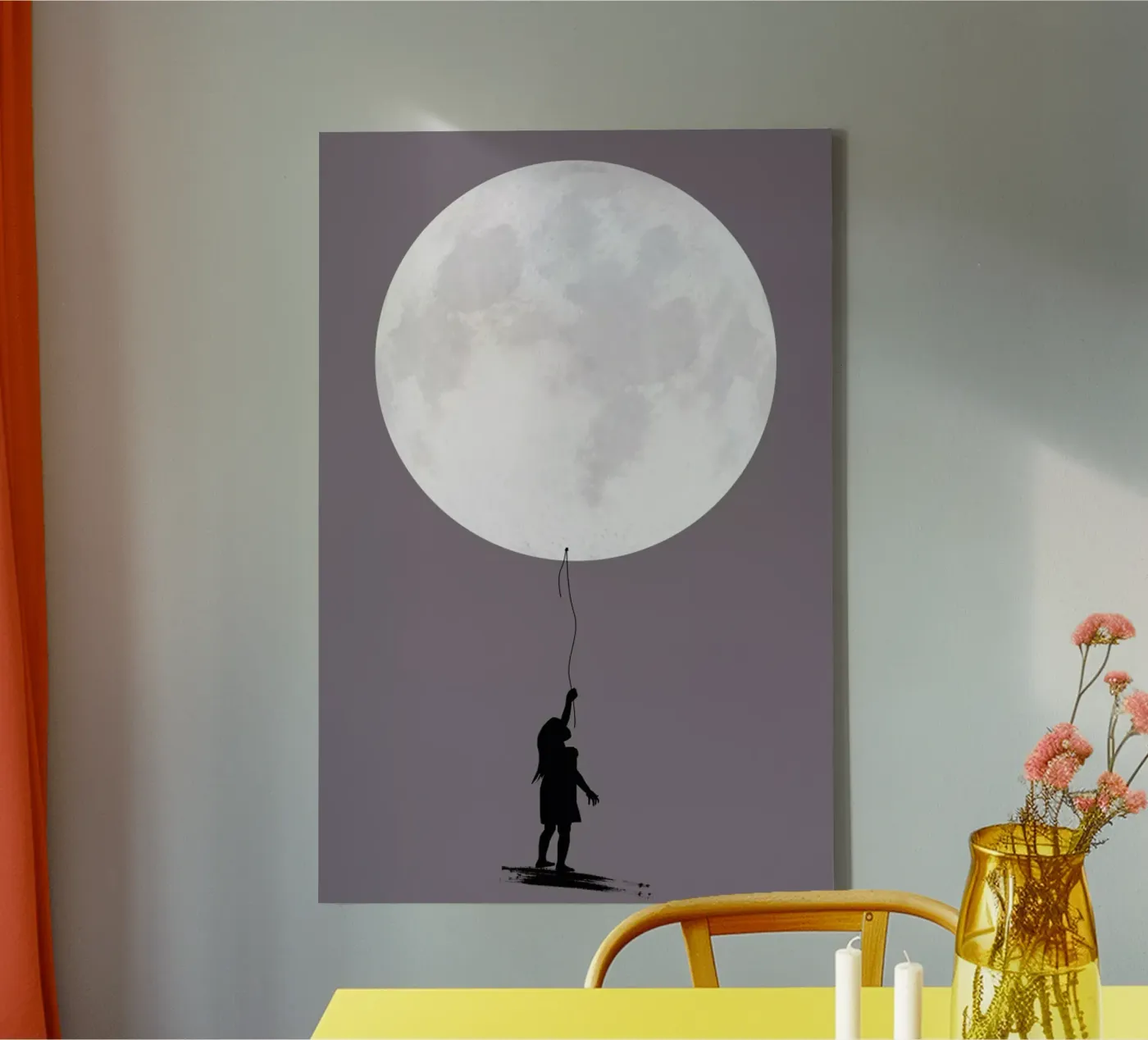 Moonballoon canvas van Amy & Kurt