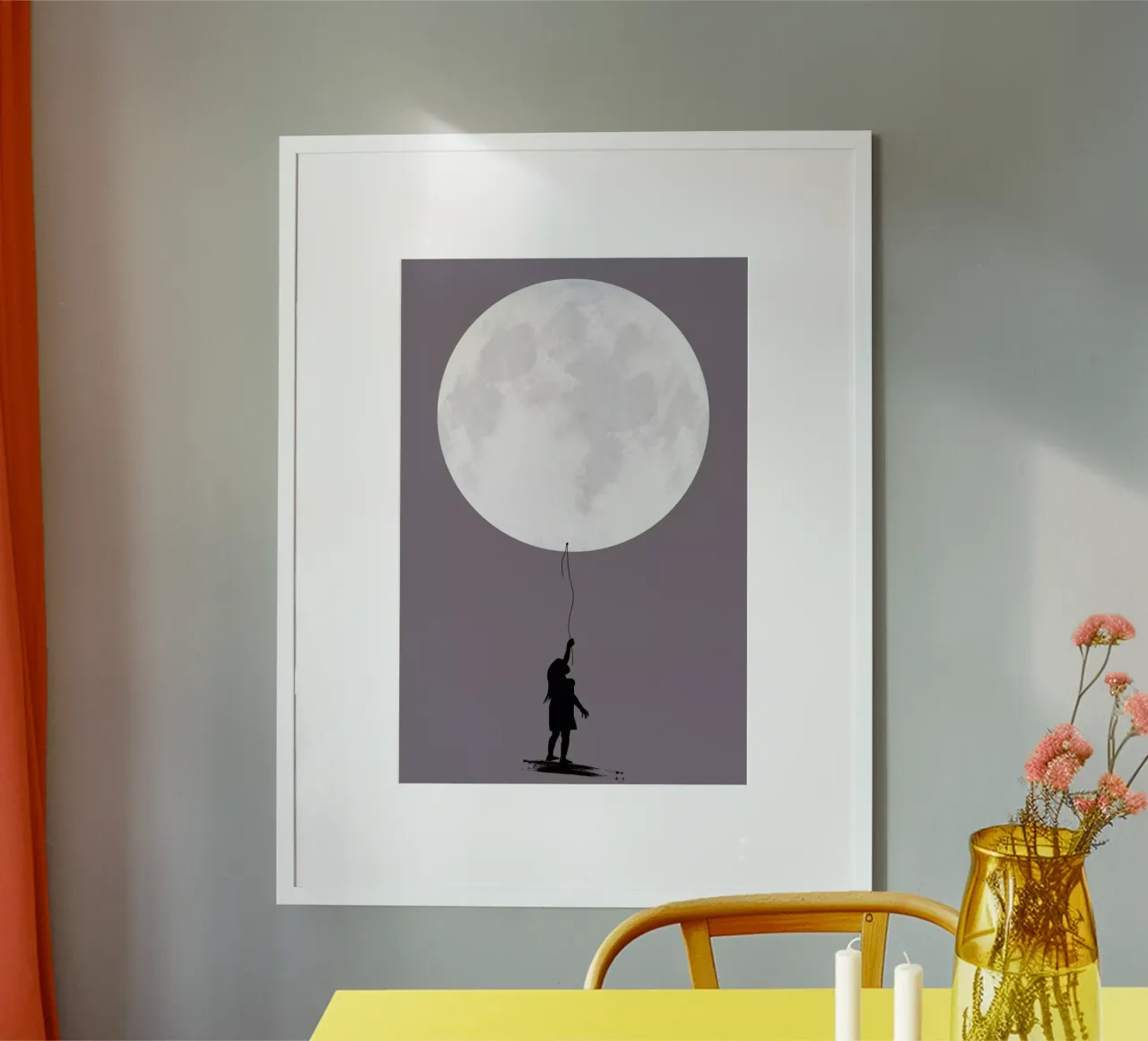 Moonballoon poster con telaio in plastica da Amy & Kurt