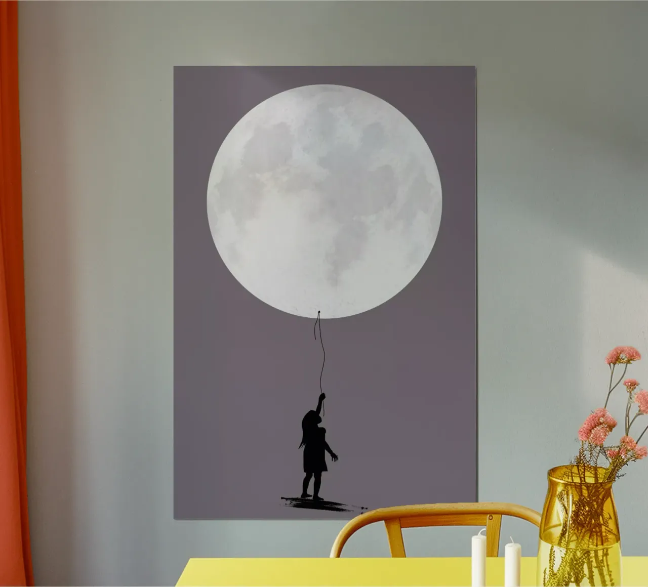 Moonballoon poster con telaio in plastica da Amy & Kurt
