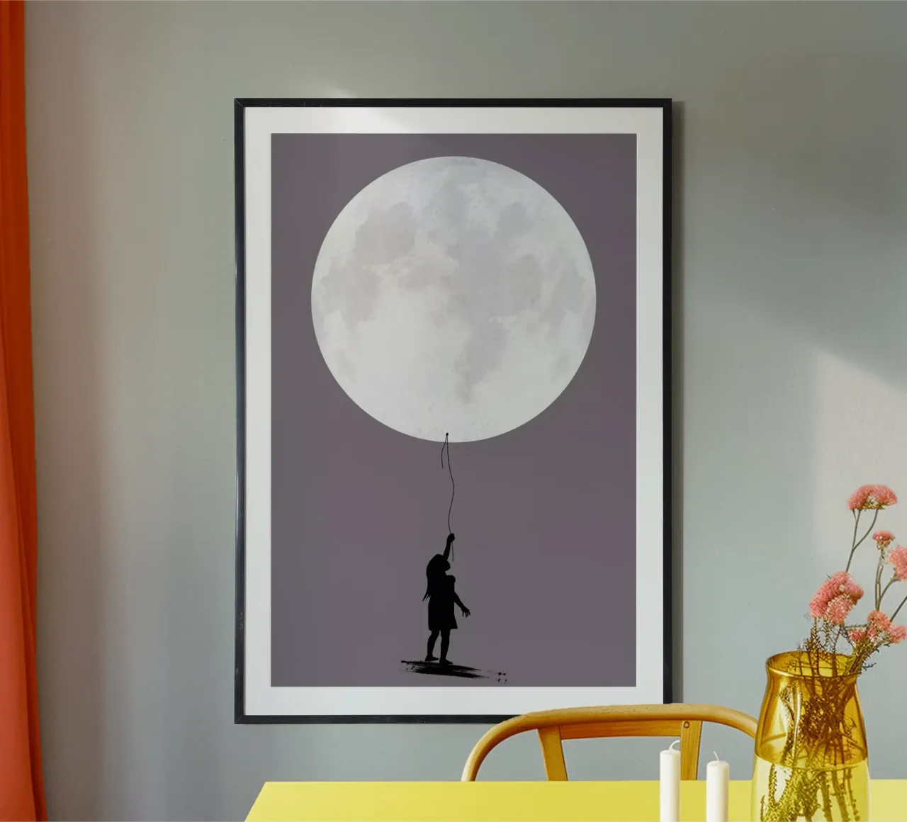 Moonballoon poster con telaio in plastica da Amy & Kurt
