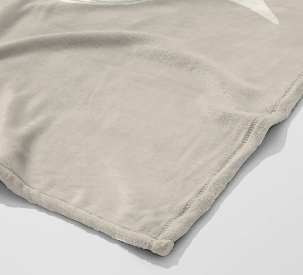 Volo di uccelli - line art in beige coperta in pile da Autofocus