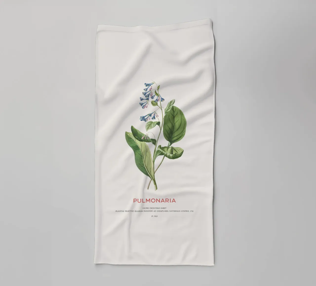 Pulmonaria of longkruid badhanddoek van Vintagrafica